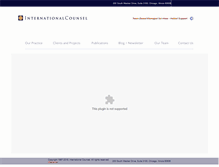 Tablet Screenshot of internationalcounsel.com